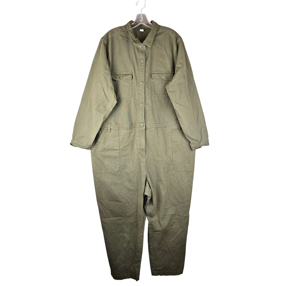 Old Navy Coveralls Mens 2XL Olive Green Boiler Suit Jumpsuit Michael Myers Jason